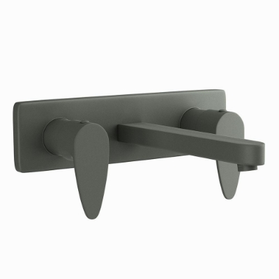 Picture of 3 Hole Basin Mixer Wall Mounted - Graphite