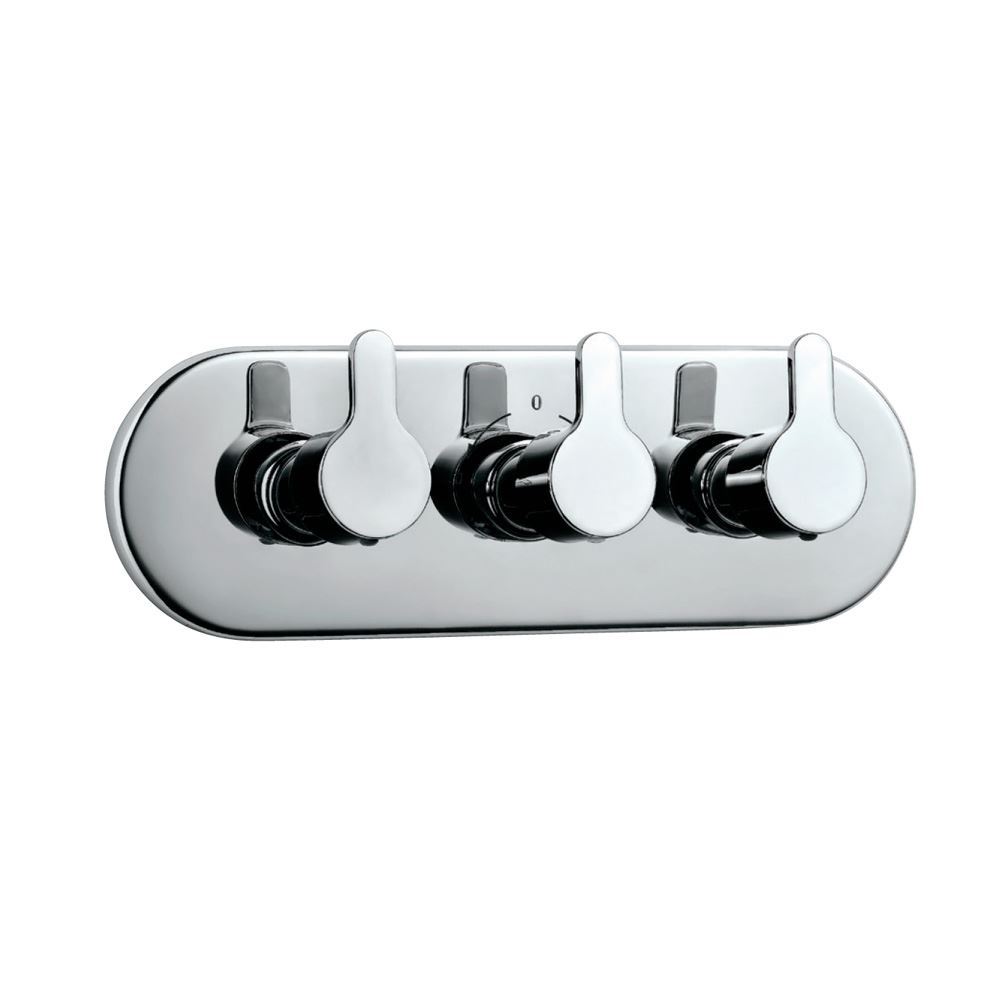 2-Way 3 Levers Bath Diverter In-wall Stop Valves | Jaquar UAE