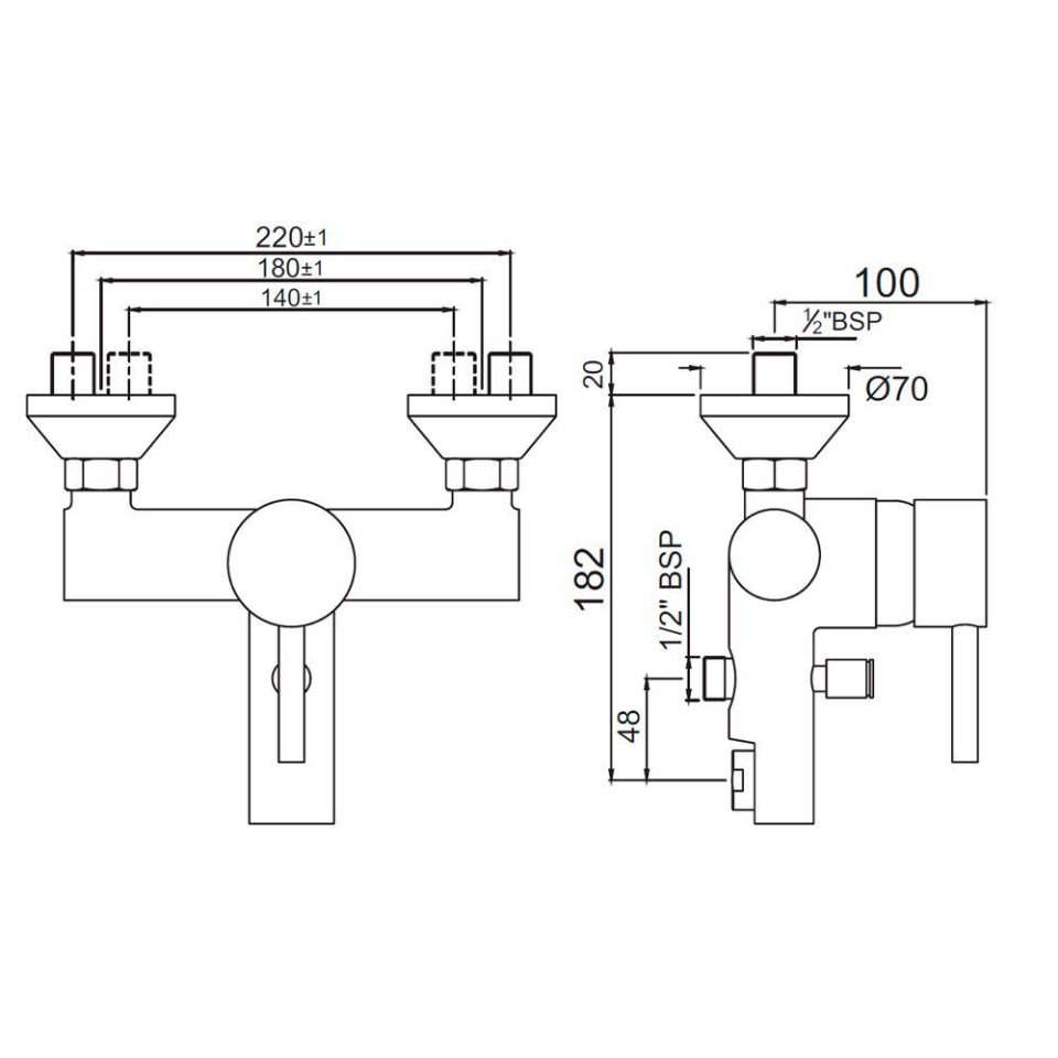 Jaquar Faucet, Florentine, FLR5123 Single Lever Bath & Shower Mixer