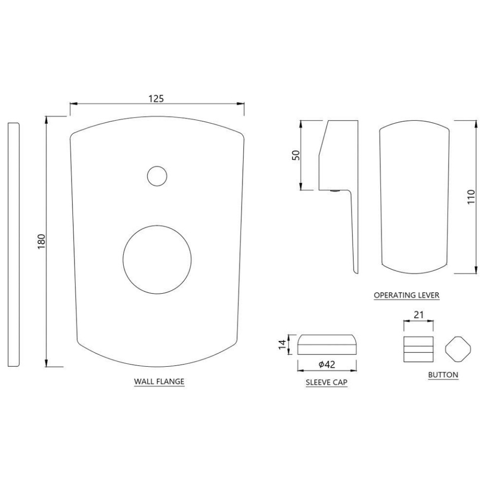 Picture of Exposed Part Kit of Single Lever In-wall Diverter