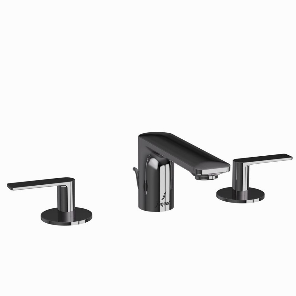 Picture of 3-Hole Basin Mixer with Popup Waste System - Black Chrome