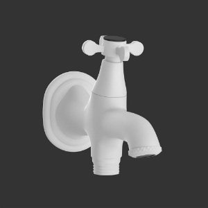 Picture of 2-Way Bib Tap - White Matt