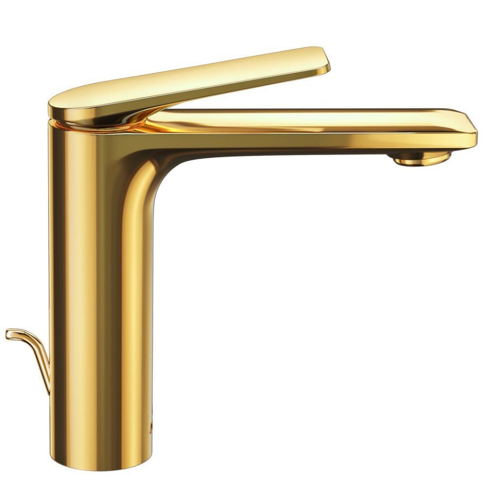 Picture of Single Lever Extended Basin Mixer with Popup Waste - Gold Bright PVD