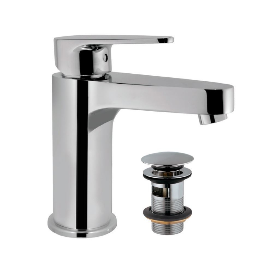 Picture of Single Lever Basin Mixer with click clack waste - Chrome