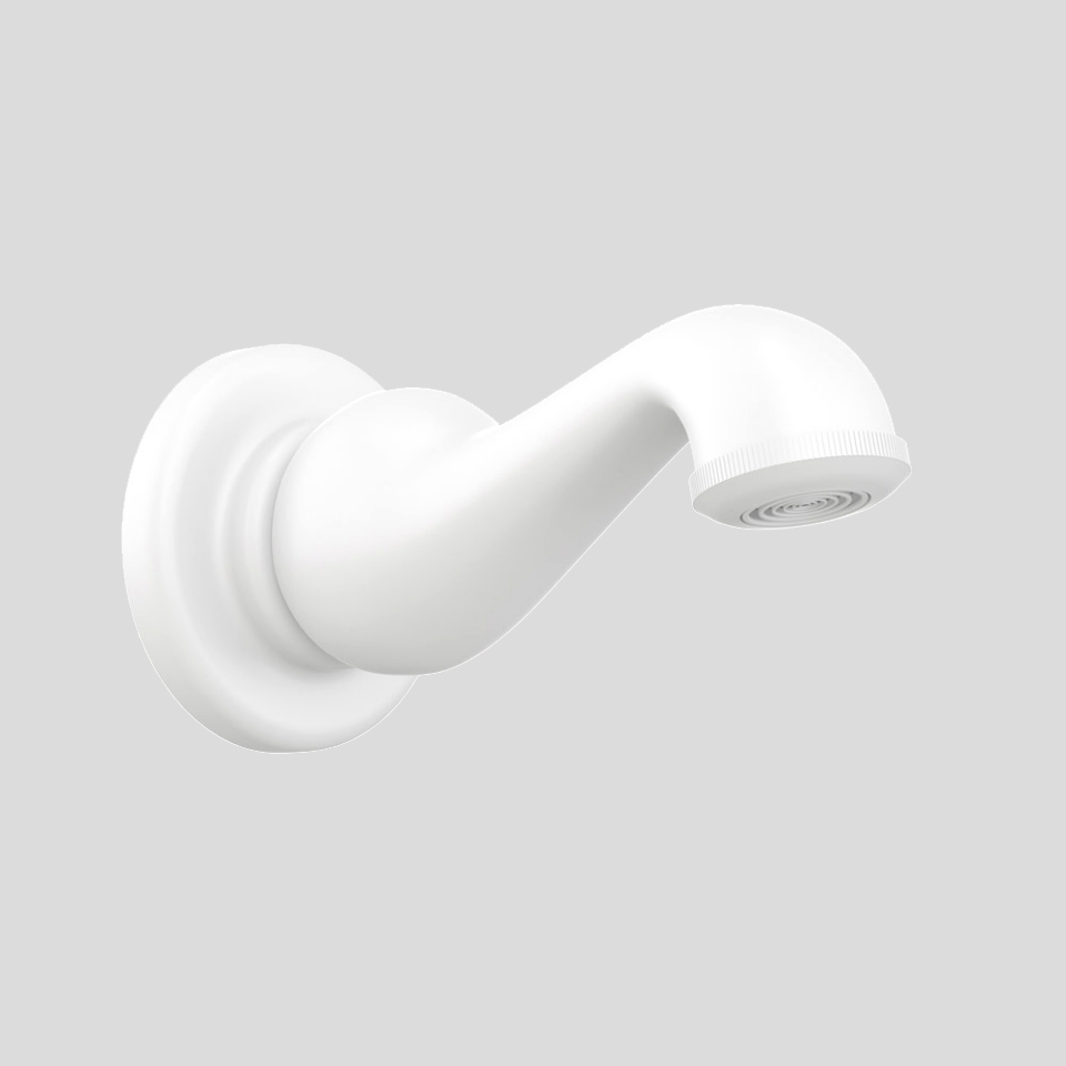 Picture of Queens Bath Spout - White Matt