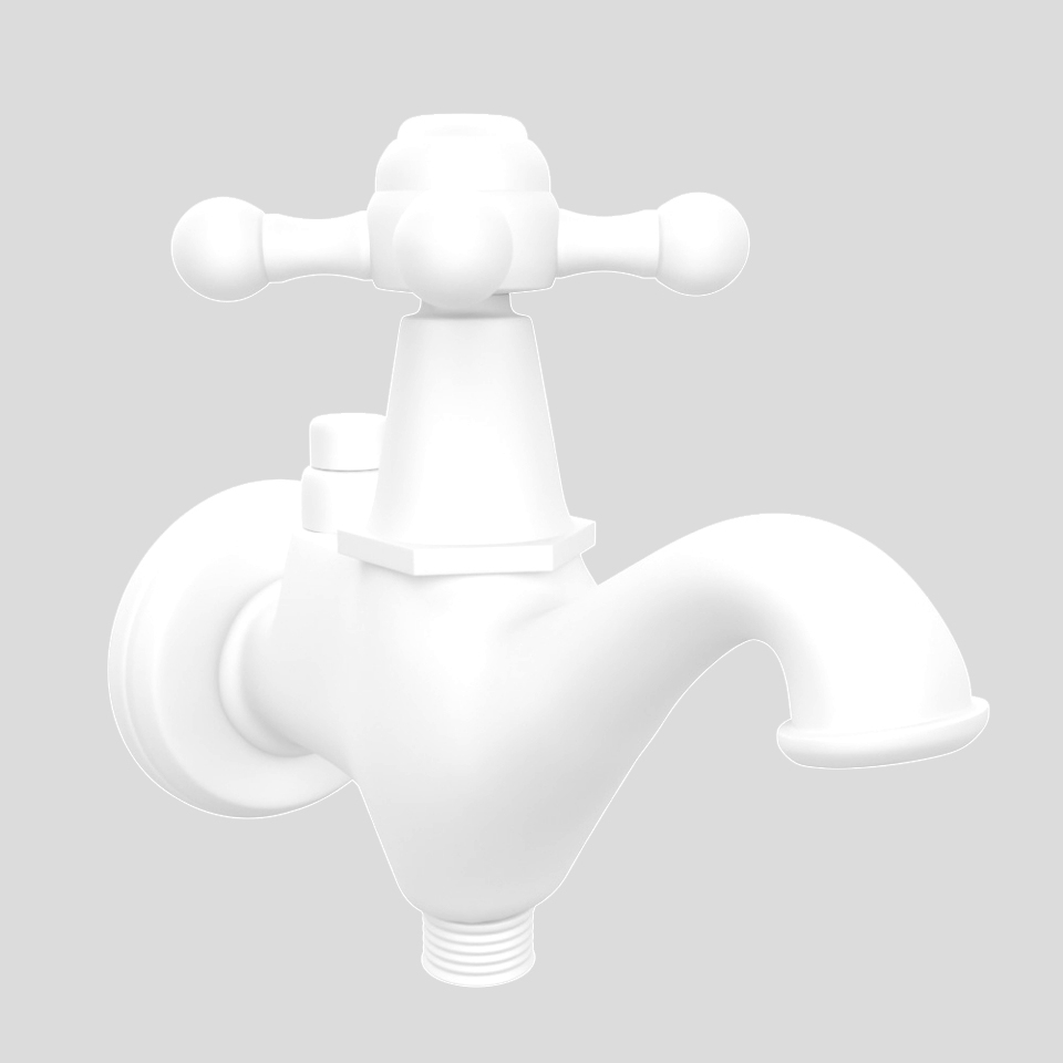 Picture of Two Way Bib Tap - White Matt