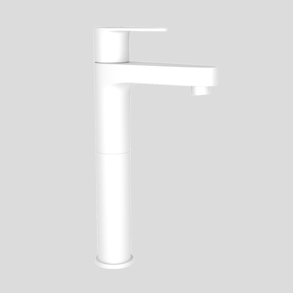 Picture of High Neck Basin Tap - White matt