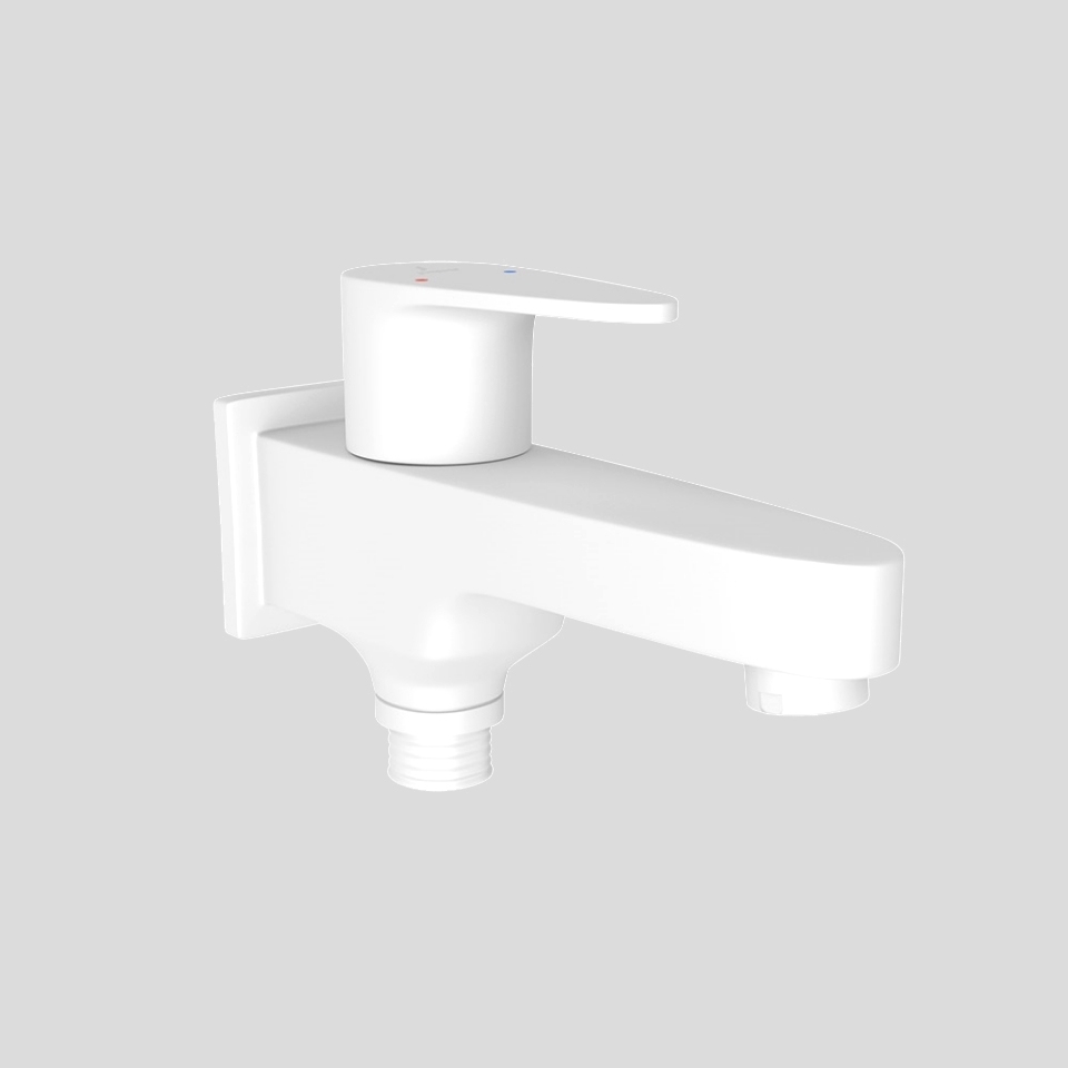 Picture of 2-Way Bib Tap - White matt