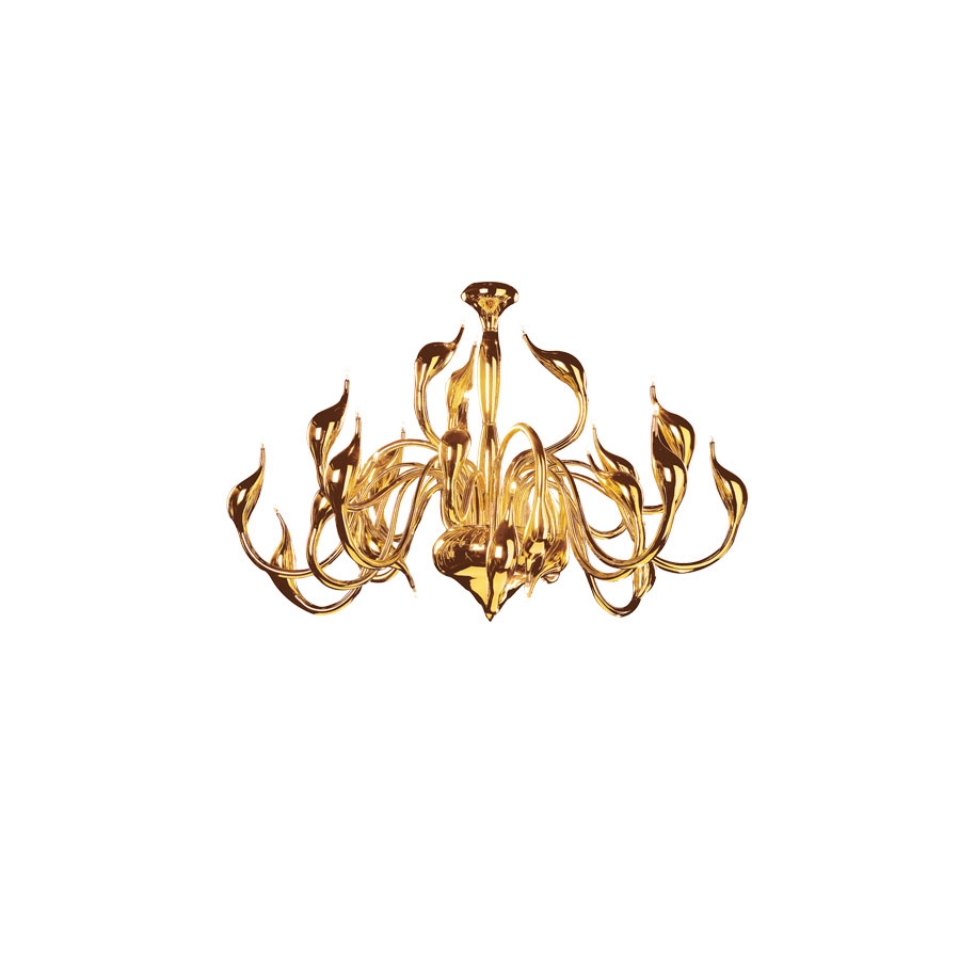 Picture of 12 LT Meta Swan Chandelier - Auric Gold