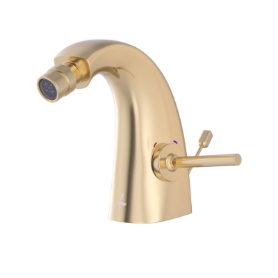 Picture of Joystick Bidet Mixer with Popup Waste - Auric Gold