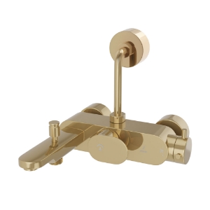 Picture of Exposed Thermostatic Bath & Shower Mixer 3-in-1 System - Auric Gold