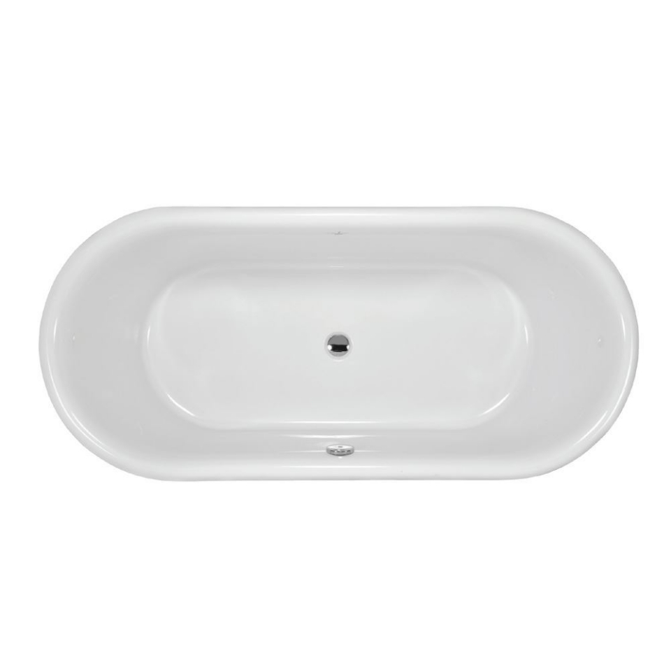 Queens Freestanding White Color Bathtub - Gold | Jaquar UAE