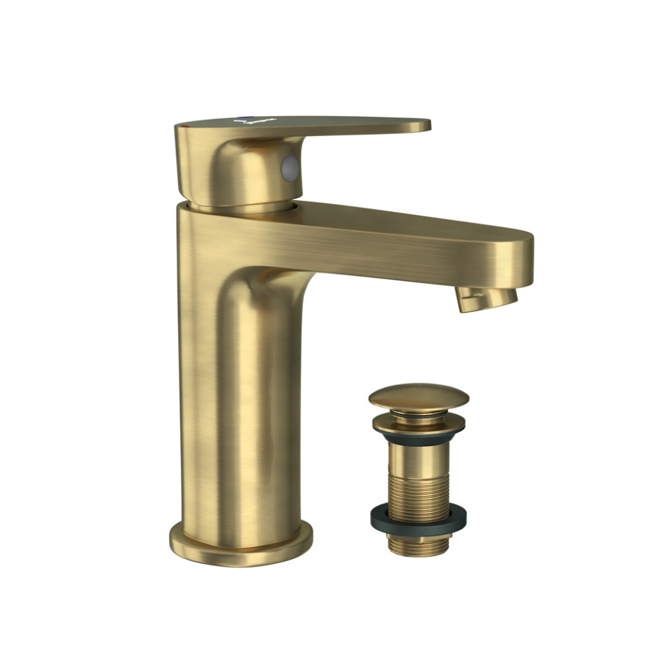 Picture of Single Lever Basin Mixer with click clack waste - Antique Bronze