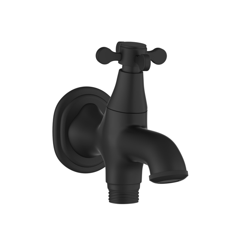 Picture of 2-Way Bib Tap - Black Matt