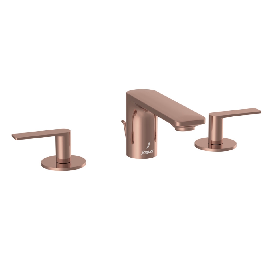 Picture of 3-Hole Basin Mixer with Popup Waste System - Blush Gold PVD