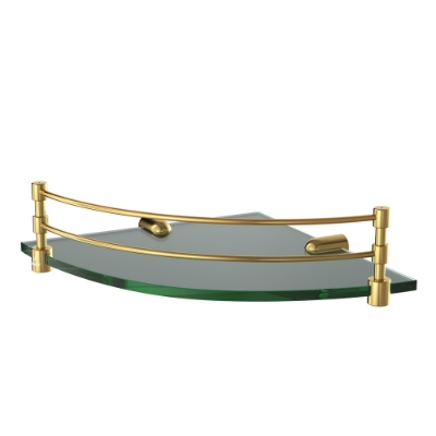 Picture of Corner Glass Shelf - Gold Bright PVD