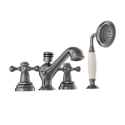 Picture of 4-hole Bath & Shower Mixer - Black Chrome