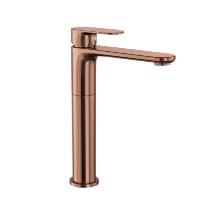 Picture of Single Lever High Neck Basin Mixer - Blush Gold PVD