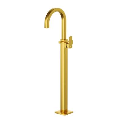 Picture of Kubix Prime Exposed Parts of Floor Mounted Single Lever Bath Mixer - Gold Bright PVD