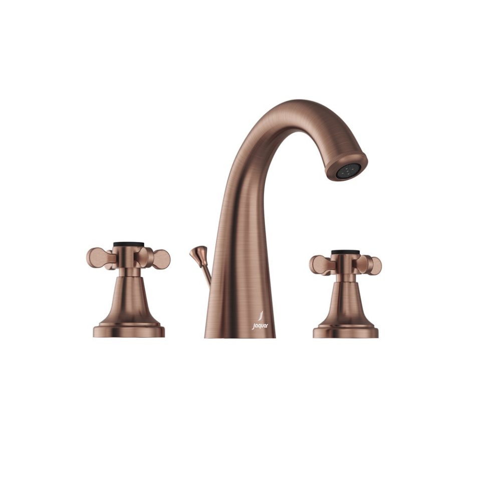 Picture of 3 hole Basin Mixer with Popup waste - Antique Copper