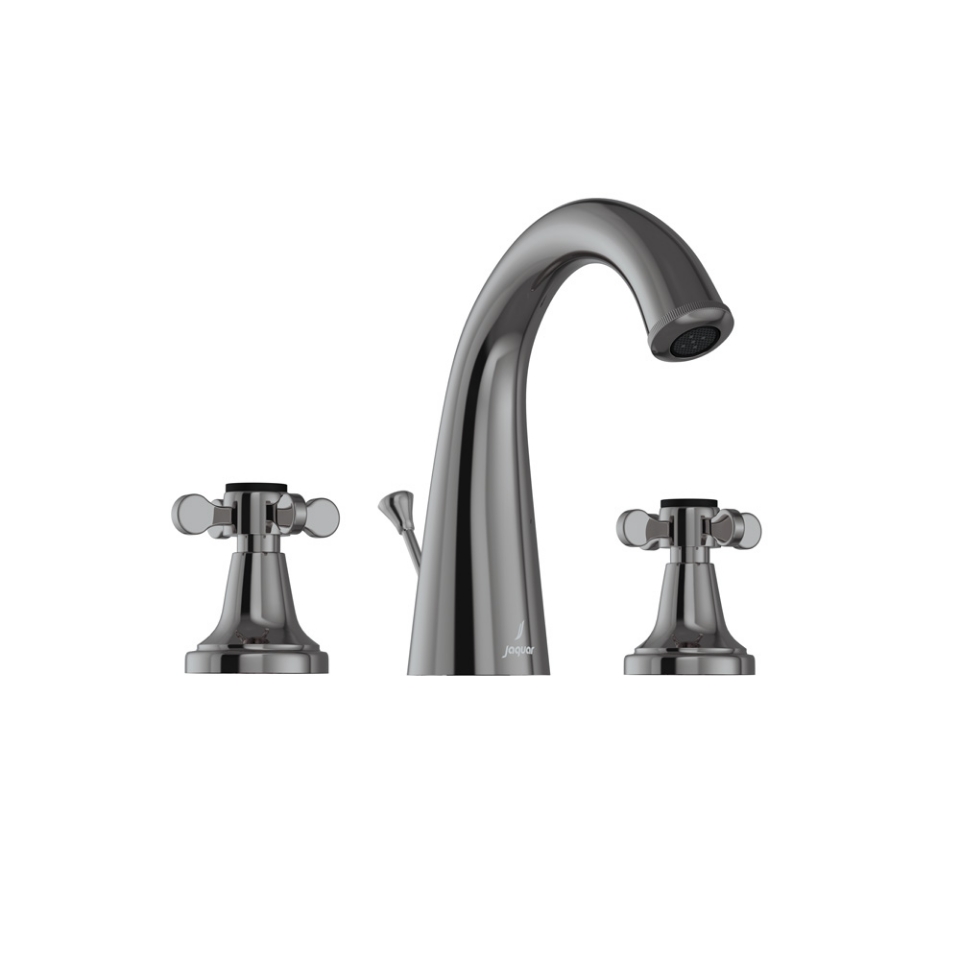 Picture of 3 hole Basin Mixer with Popup waste - Black Chrome