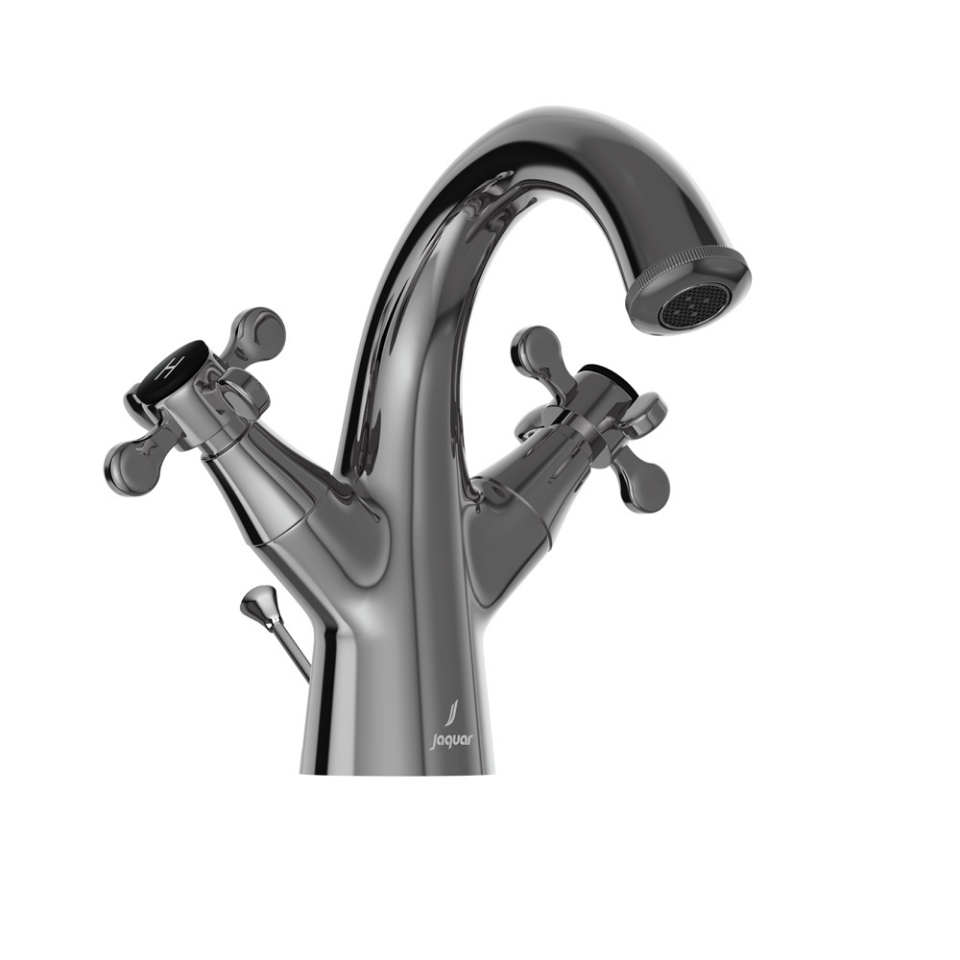 Picture of Monoblock Basin Mixer with popup waste - Black Chrome