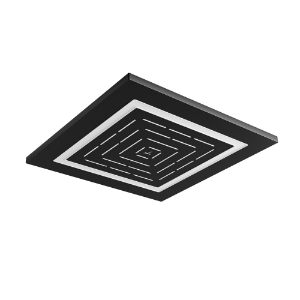 Picture of Maze Prime Square Shape Single Function Shower - Black Matt
