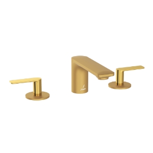 Picture of 3-Hole Basin Mixer - Lever: Gold Bright PVD | Body: Gold Matt PVD