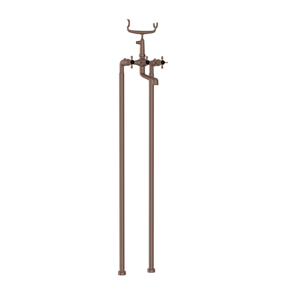 Picture of Bath & Shower Mixer with Telephone Shower Crutch - Antique Copper