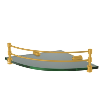 Picture of Corner Glass Shelf - Gold Matt PVD