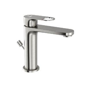 Picture of Single Lever Basin Mixer with Popup Waste - Stainless Steel
