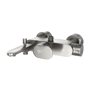Picture of Exposed Thermostatic Bath & Shower Mixer 3-in-1 System - Stainless Steel