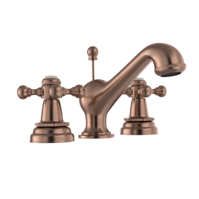 Picture of 3 hole Basin Mixer with pop-up-waste - Antique Copper