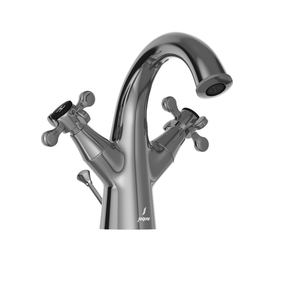 Picture of Monoblock Basin Mixer with popup waste - Black Chrome