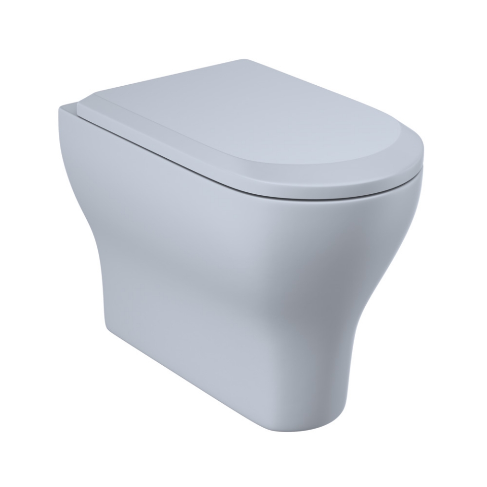 Picture of Rimless Blind Installation Wall Hung WC - Ice Blue Matt