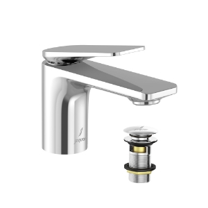 Picture of Single lever basin mixer with click clack waste - Chrome