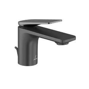 Picture of Single Lever Basin Mixer with Popup Waste - Lever: Black Chrome | Body: Black Matt
