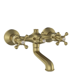 Picture of Bath & Shower Mixer with Telephone Shower Crutch - Stainless Steel