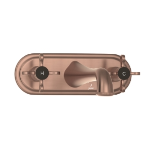 Picture of 3 Hole Basin Mixer Wall Mounted - Antique Copper