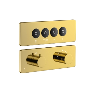 Picture of Exposed Part Kit of CLOUD Touch Shower System with 4 outlets - Gold Bright PVD