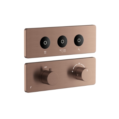 Picture of Exposed Part Kit of CLOUD Touch Shower System with 3 outlets - Antique Copper