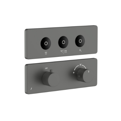 Picture of Exposed Part Kit of CLOUD Touch Shower System with 3 outlets - Graphite