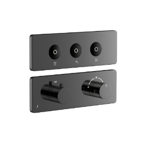 Picture of Exposed Part Kit of CLOUD Touch Shower System with 3 outlets - Black Chrome
