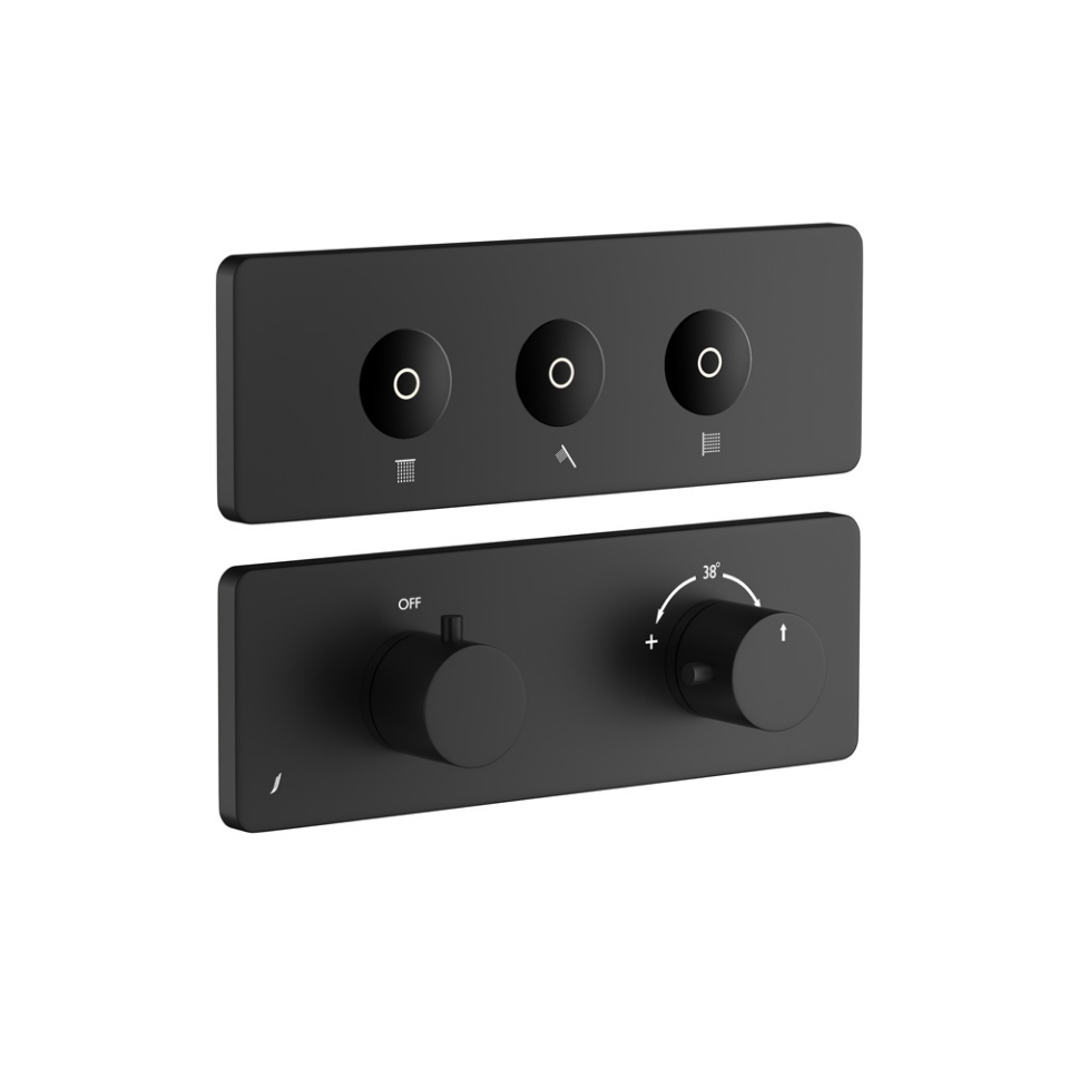 Picture of Exposed Part Kit of CLOUD Touch Shower System with 3 outlets - Black Matt