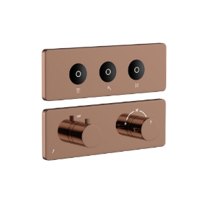 Picture of Exposed Part Kit of CLOUD Touch Shower System with 3 outlets - Blush Gold Bright PVD